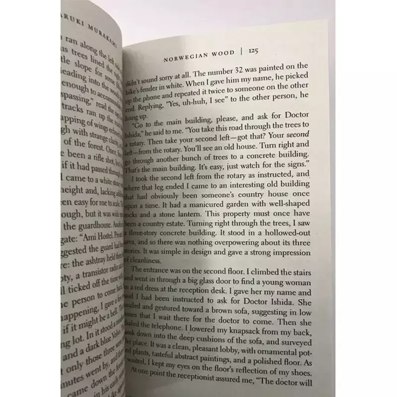 Haruki murakami-livro inglês para adolescente adulto, feito de papel, feito de papel