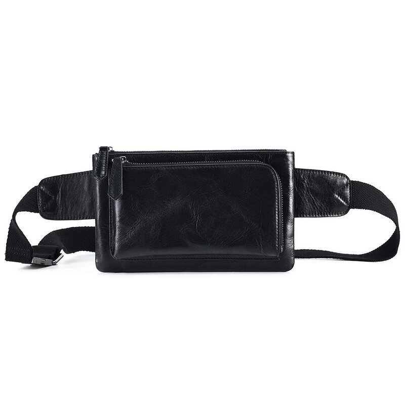 Genuine Leather Fanny Pack Chest Waist Bag for Men Women Casual Belt Pouch Sling Bag Waist Pack for Hiking Running Travel