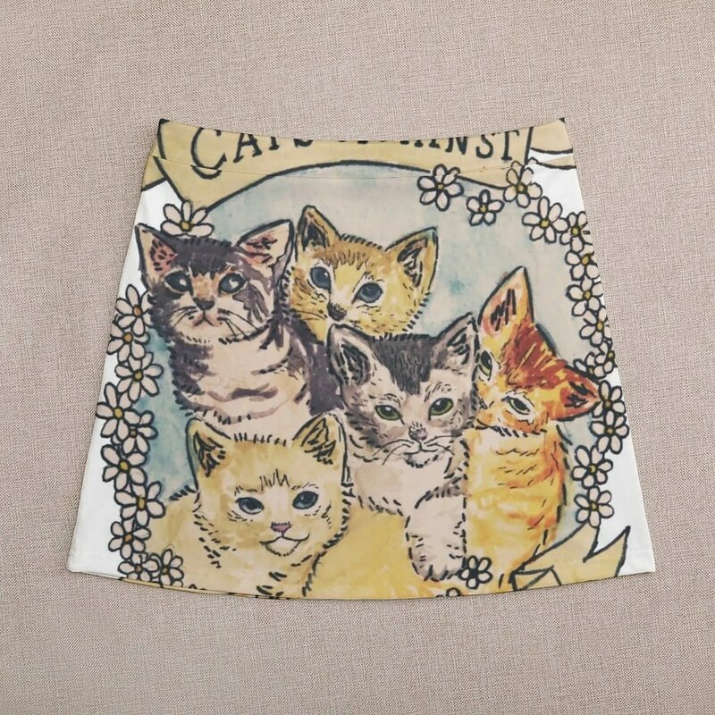 Minifalda de verano para mujer, minifalda ORIGINAL de gatos contra llamadas de gato (ver V2 en mi tienda)