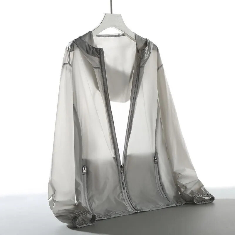 Jaqueta protetor solar de seda e gelo feminina, roupa protetora solar, casaco feminino fino, no topo, tamanho grande 8XL, moda nova moda, 2021
