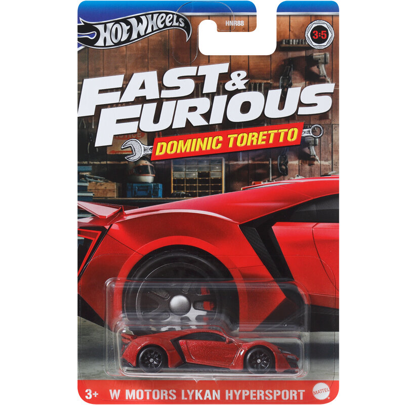Hot Wheels Cars Fast & Furious 1995 MAZDA RX-7 LYKAN HYPERSPORT 1/64 Metal Die-cast Model Collection Toy Vehicles HNR88