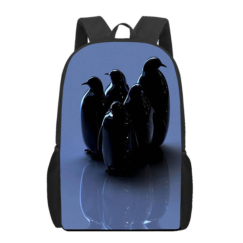 Cute Cartoon Penguin 3D Printing Children School Bags Kids Backpack For Girls Boys Student Book Bags Large Capacity Backpack