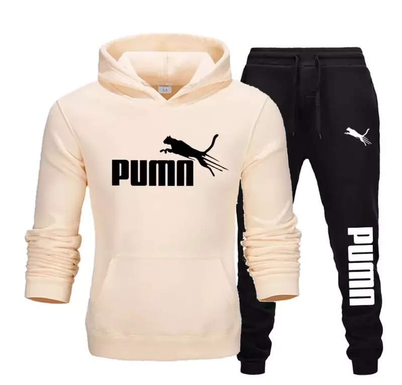 New Autumn Winter Men Women Tracksuit Hoodies + Pants 2Pcs Sets Suit Fashion Trend Hip Hop Y2K Clothing Sportswear Sweatshirts