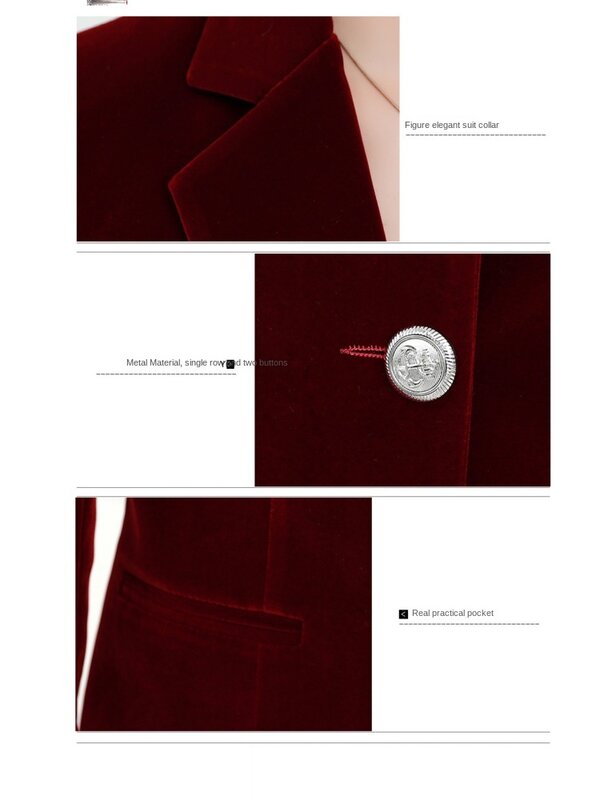 PEONFLY-Blazer en Velours à Manches sulfpour Femme, Vêtement de Bureau, Style Coréen, Nouvelle Collection 2024