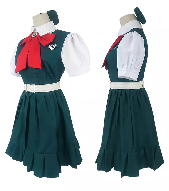 Disfraz de cosplay de Anime Danganronpa para mujer, traje de moda de Nevermind cos, nuevo vestido verde