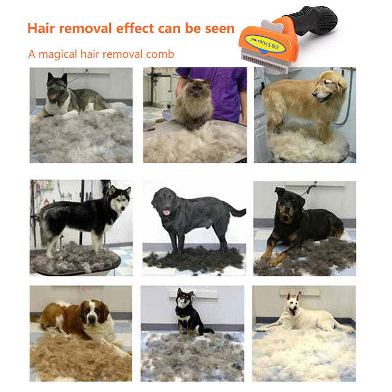 Cepillo de depilación para perros y gatos, peine de masaje para el cuidado de mascotas