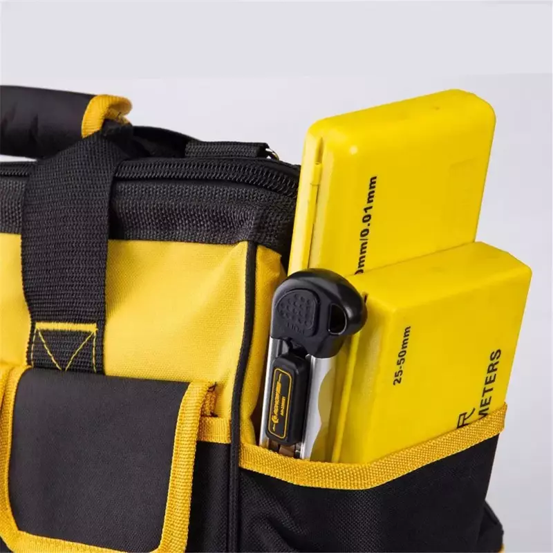 Caixa de armazenamento Oxford resistente impermeável, amarelo saco eletricista, prático conveniente, resistente ao desgaste, 14 ", 16", 18 ", 20", 1680D, Novo