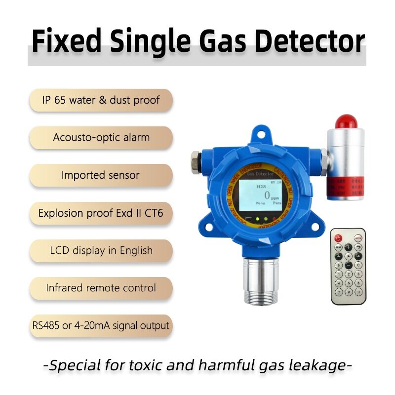 Pendeteksi Kebocoran Gas Mudah Terbakar LPG LEL Tiongkok EX Sensor CE ATEX 2.4 Tahan Ledakan