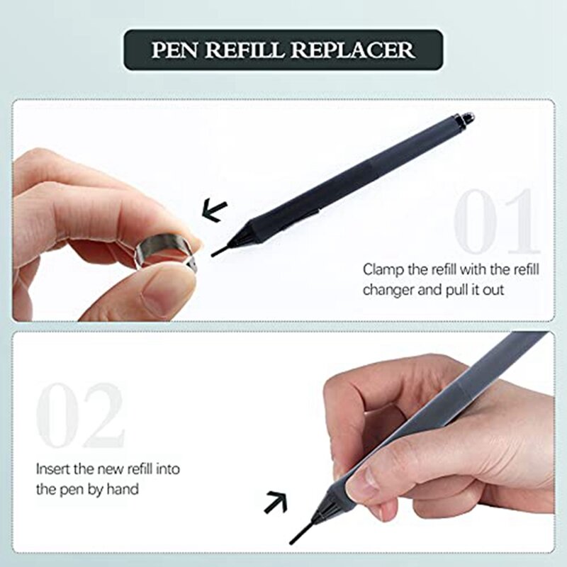 Pennini per penna Standard di ricambio da 20 pezzi pennini per penna di ricarica neri compatibili con Bamboo CTL471 CTL671 CTL672 CTH480