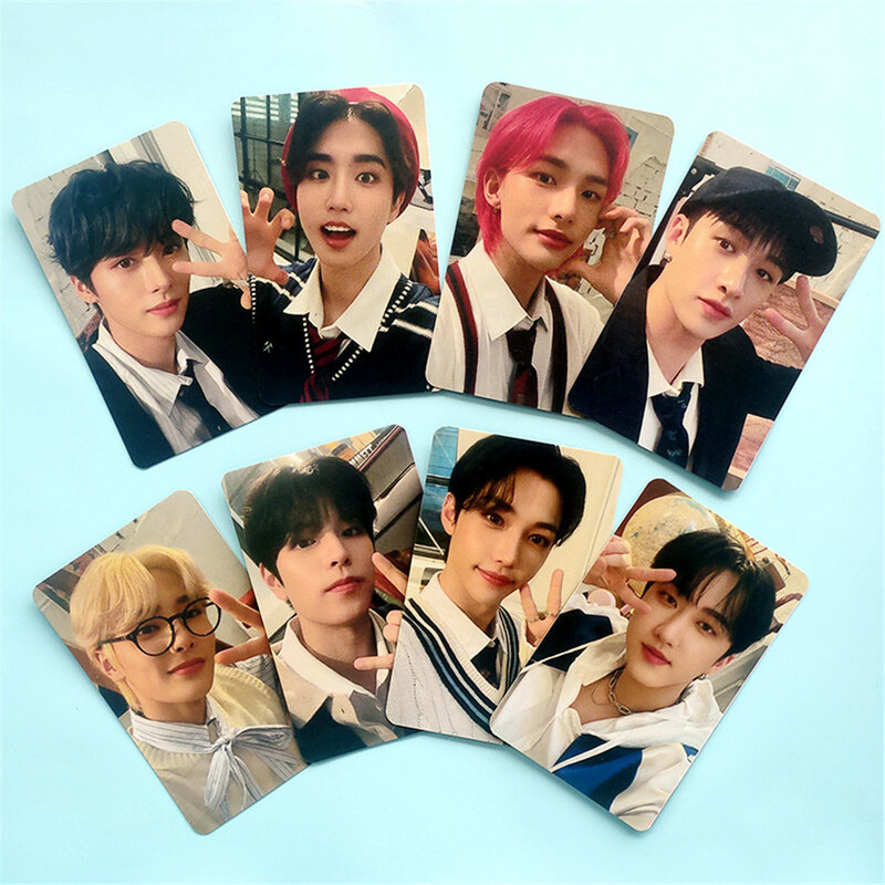 8 sztuk/zestaw Kpop zabłąkanych dzieci z maxidents Photocards Bang Chan Felix Lee Know Hyunjin karty fotograficzne karty LOMO dla fanów Straykids