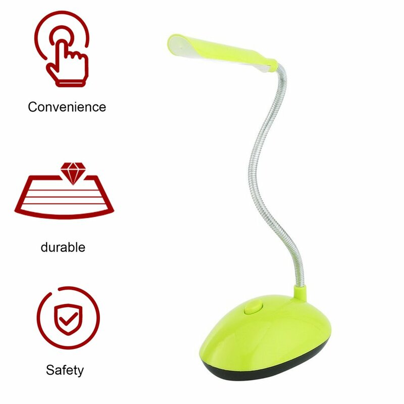 Fashion Ultra-bright Wind LED Desk Light Economic AAA Battery Operated Book Reading Lamp with Flexible Tube PY-X7188  desk lamp