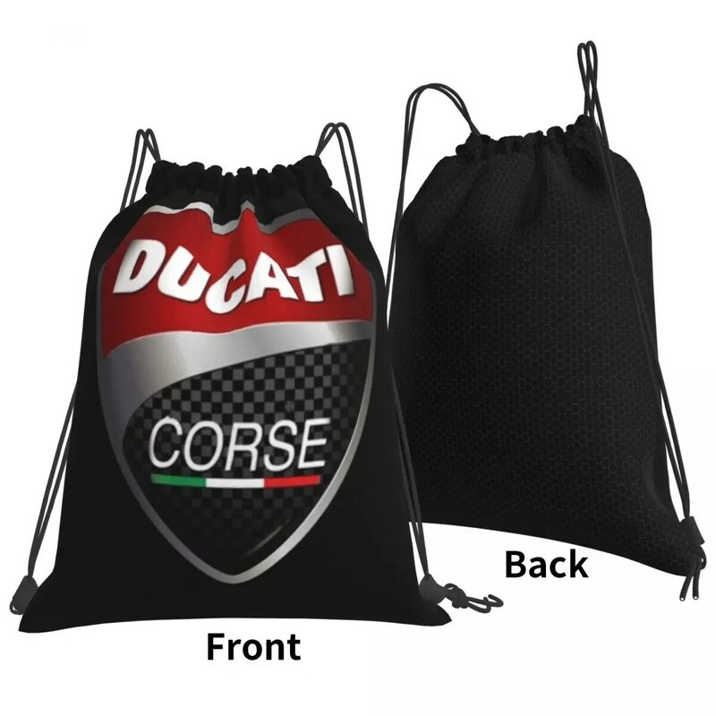 Ducati Corse Ducati 레이싱 배낭 휴대용 드로스트링 백, 드로스트링 번들 포켓 스포츠 가방, 남녀공용 책 가방