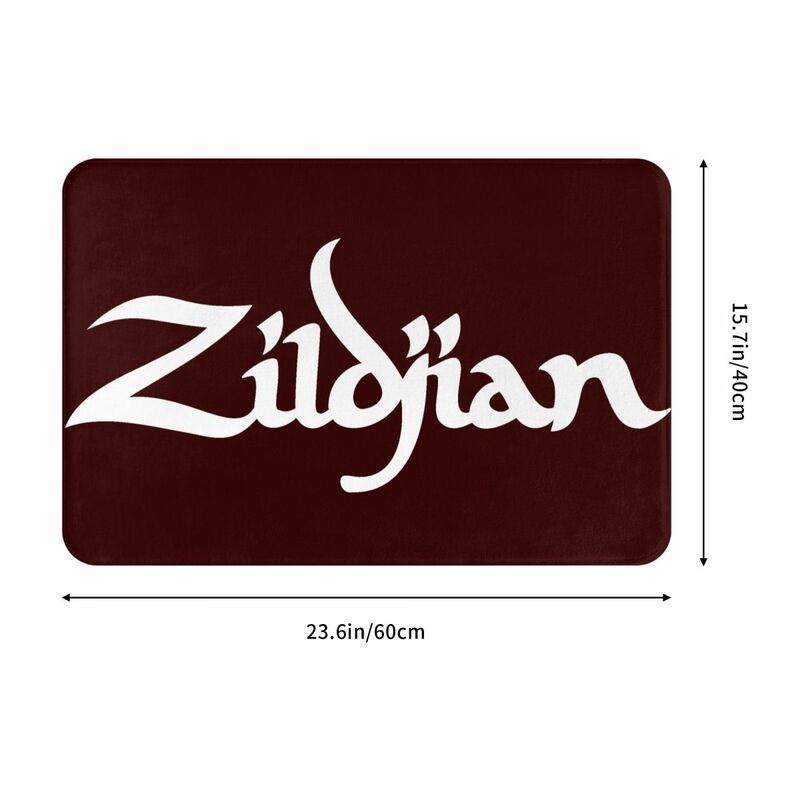 ممسحة شعار Zildjian ، سجادة مطبخ ، بساط خارجي ، ديكور منزلي