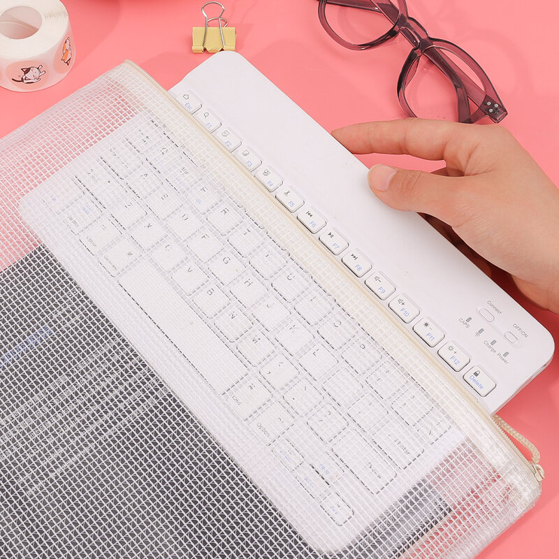 Transparent A4 File Folder Waterproof Zipper Files Organizer Multifunction Document Photo Books Exam Papers Storage Bags