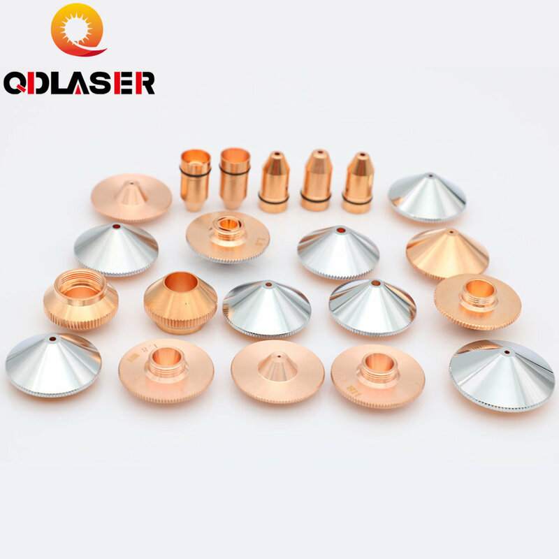 QDLASER-Cabeça de corte do bocal do laser, única camada, diâmetro 32mm, calibre 0.8-4.0HD, Raytools Empower, fibra 1064nm