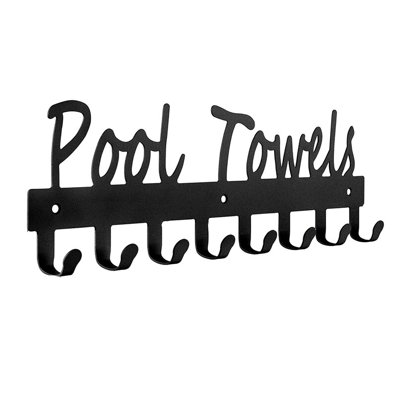 Crochets pour serviettes de piscine, porte-serviettes en acier au carbone, porte-serviettes T1, évaluation intérieure et extérieure