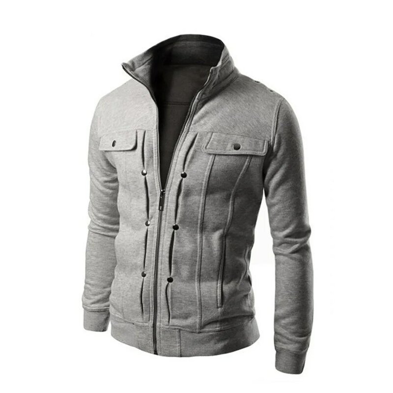 メンズマルチポケットブラックカーゴジャケット,厚手の暖かいコート,良質,カジュアル,冬,M-3XL