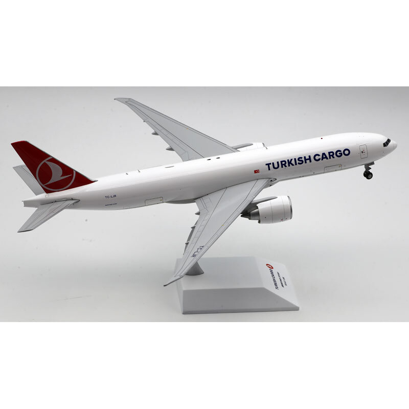 Liga avião colecionável, JC Wing1: 200 Turco Carga Boeing 777F, Modelo de Aeronave Diecast Série Interativa, TC-LJR, EW277L002C, Presente
