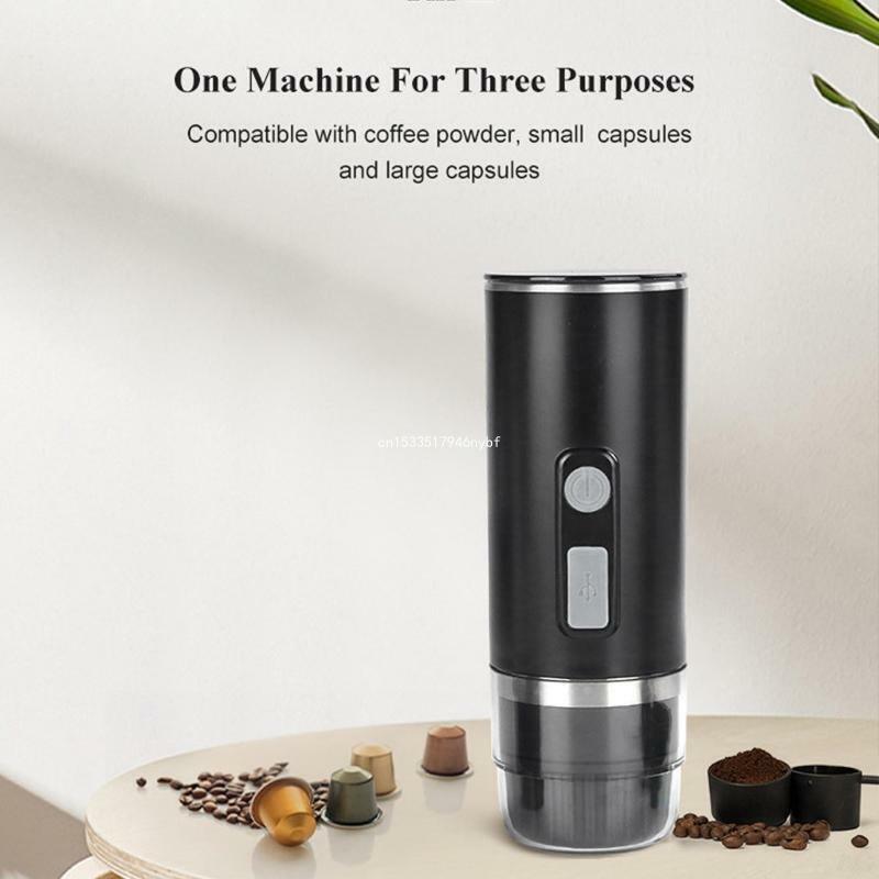 Máquina café expresso totalmente automática com carregamento USB para acampamento ar livre