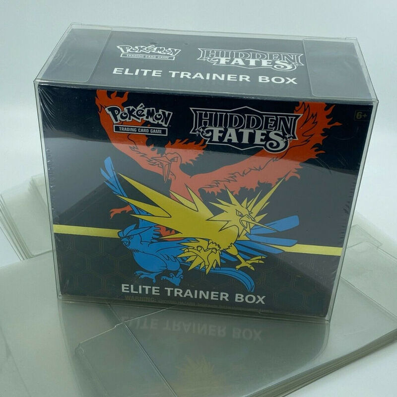 Dustproof PVC Booster Trainer Box, ETB Clear Plastic Protector Case, Caixa protetora de cartão, Display Showcase para Pokemon, 10 Pcs