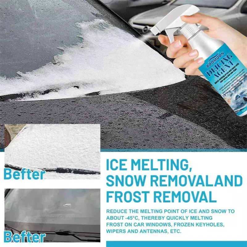 60ml Set Eis entferner Spray Winter Auto Windschutz scheibe Enteiser Schnee räumung Spray Abtauen Schnees pray Anti-Zuckerguss Frostschutz