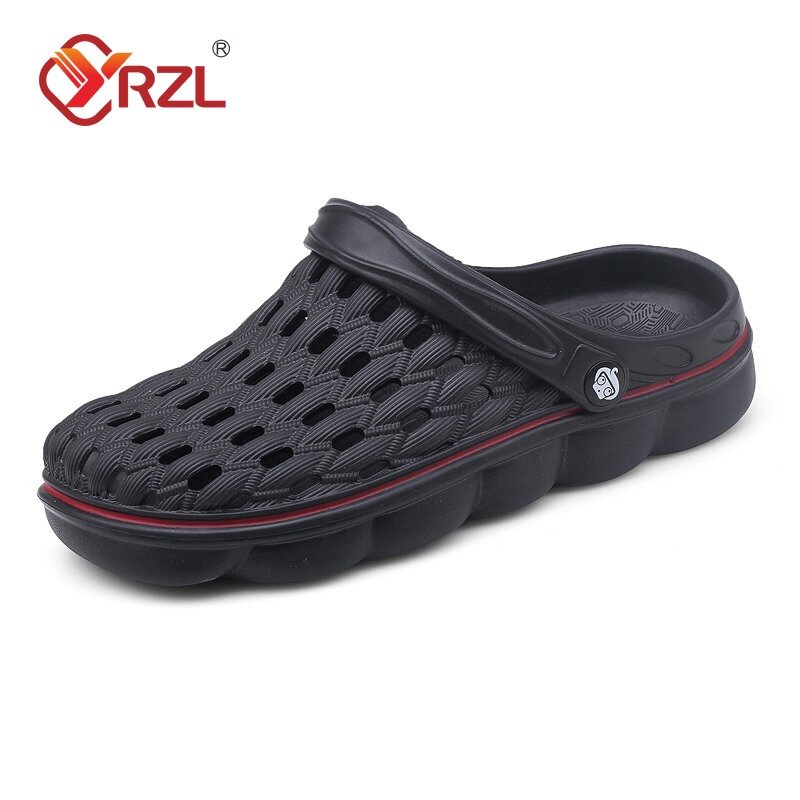 YRZL-Sandálias de praia confortáveis masculinas, chinelos antiderrapantes, tamancos ao ar livre, sapatos ocos, respirável, verão, novo, 2022