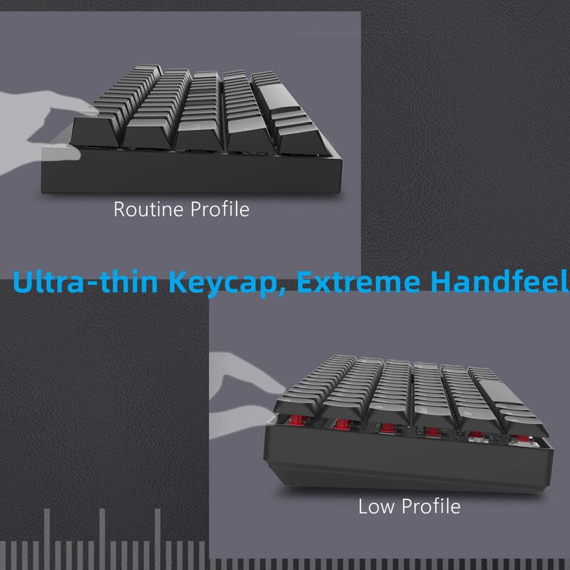 PBT Custom Low Profile Keycaps, Cherry Gateron MX Switches, Teclado Gamer, MX, 60%, 65%, 75%, 100%, 118 Teclas, Teclado Horizon