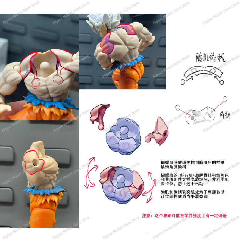 Tkdiy Tkcustom Tk Dragon Ball S.H.Figuarts Shf Son Goku Ultra Instinct Bovenste Torso Kit Anime Action Figures Speelgoed Verzamelaar