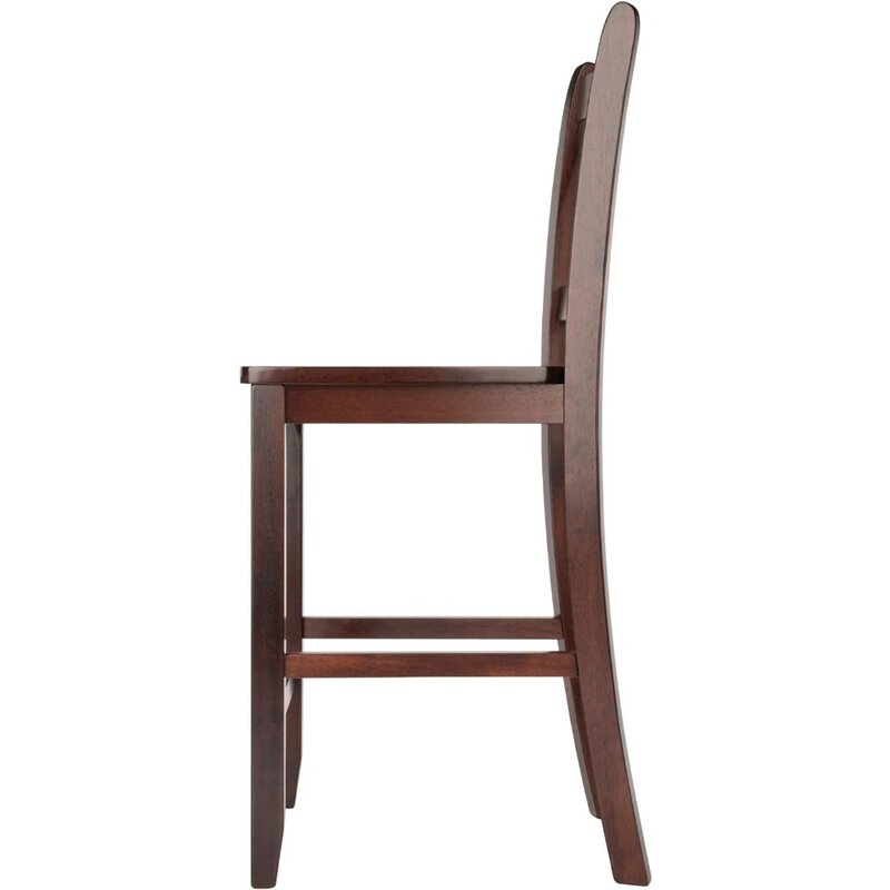24-Inch Chairs for Kitchen Bar Stools Wood Victor 2-Piece V-Back Counter Stools Brown Living Room Chairs Chair Stool Home