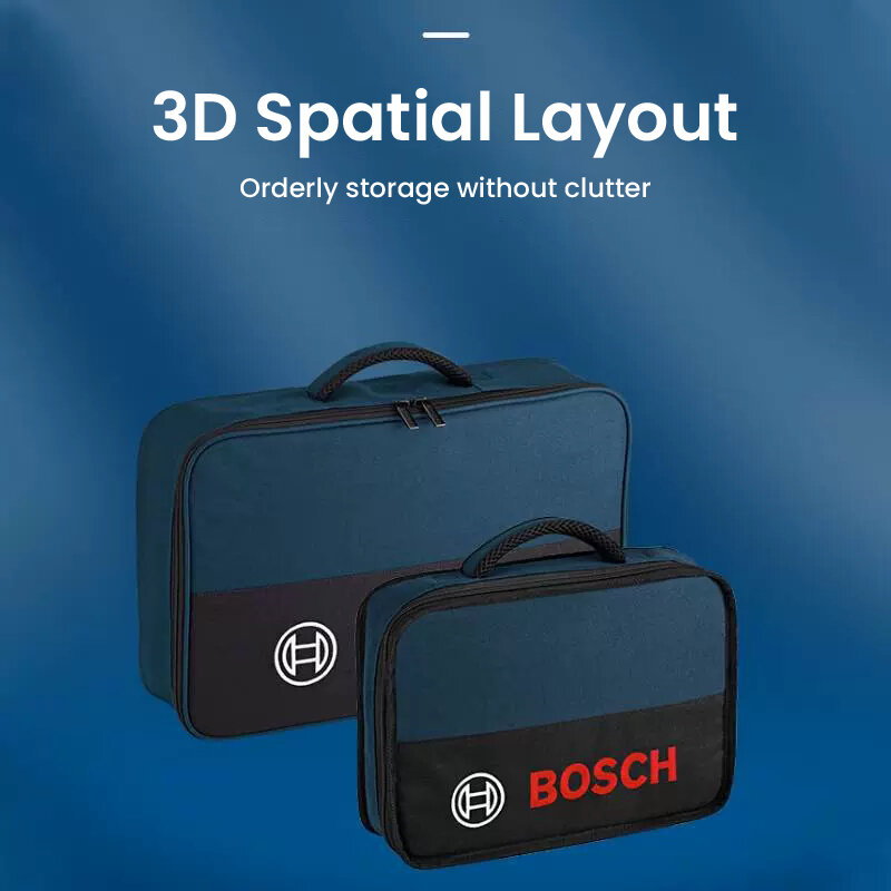 Bosch-Sac en T en toile pour outils d'électricien, trousse à outils portable, rangement d'outils de maintenance spéciale, installation au degré d'usure