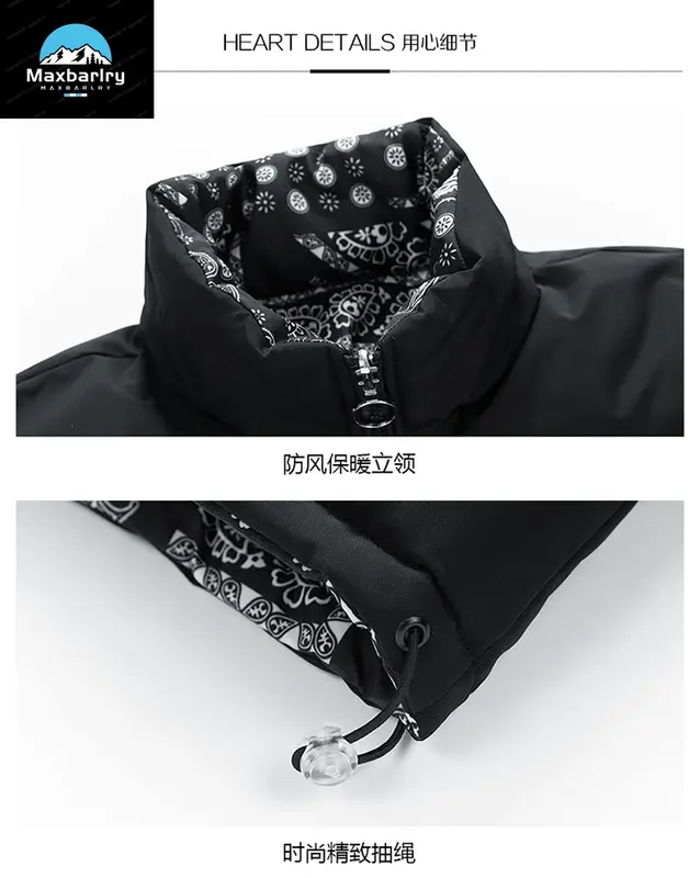 Nieuwe Katoenen Gewatteerd Jasje Heren Eenvoudige Stand Kraag Koreaanse Mode Paar Jas Dikke Warme Plus Size Heren Winterkleding