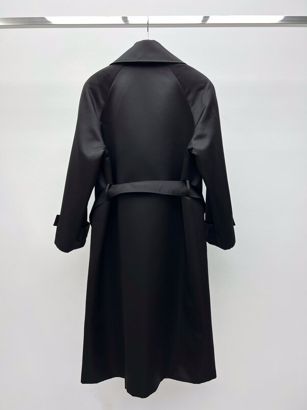 Abrigo de seda a la moda para mujer, elegante, adelgazante, exquisito, suave y cómodo, novedad de primavera 2023