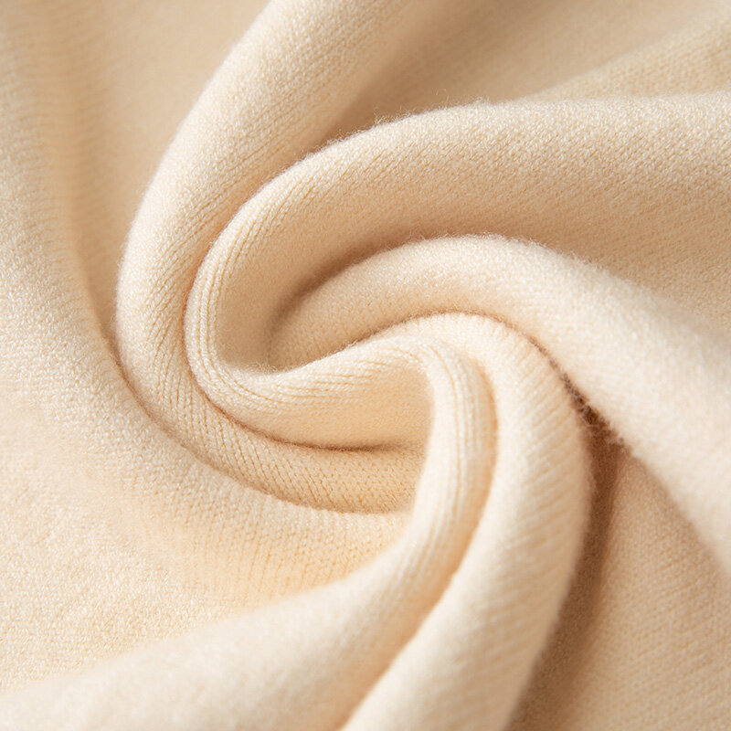 Ysc 2023 klassischer Stil Männer gestrickt Woll mischung Pullover Polo kragen lang ärmelig locker warm und weich hochwertige Pullover