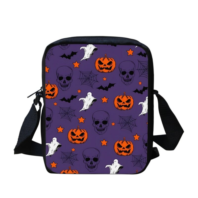 Bolsa de ombro com estampa Halloween Pumpkin para mulheres, bolsas crossbody clássicas, casuais, viagem, compras, pequena capacidade, bolsa mensageiro
