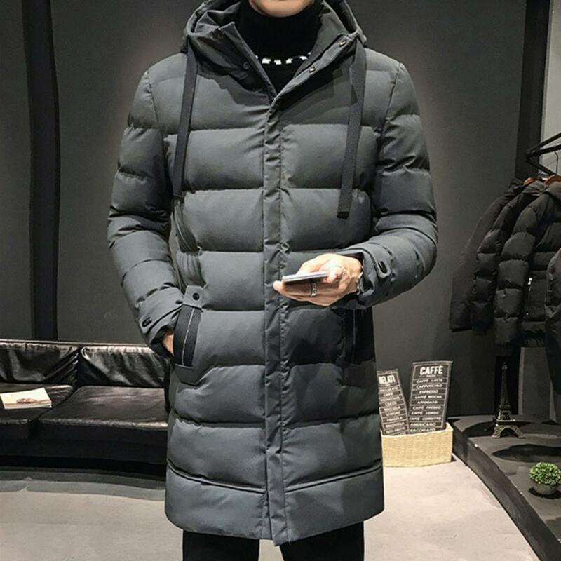Windproof Cotton Coat with High Collar Men's Ultimate Warmth Winter Parka Down Coat with Hood High Collar Wind for Outdoor