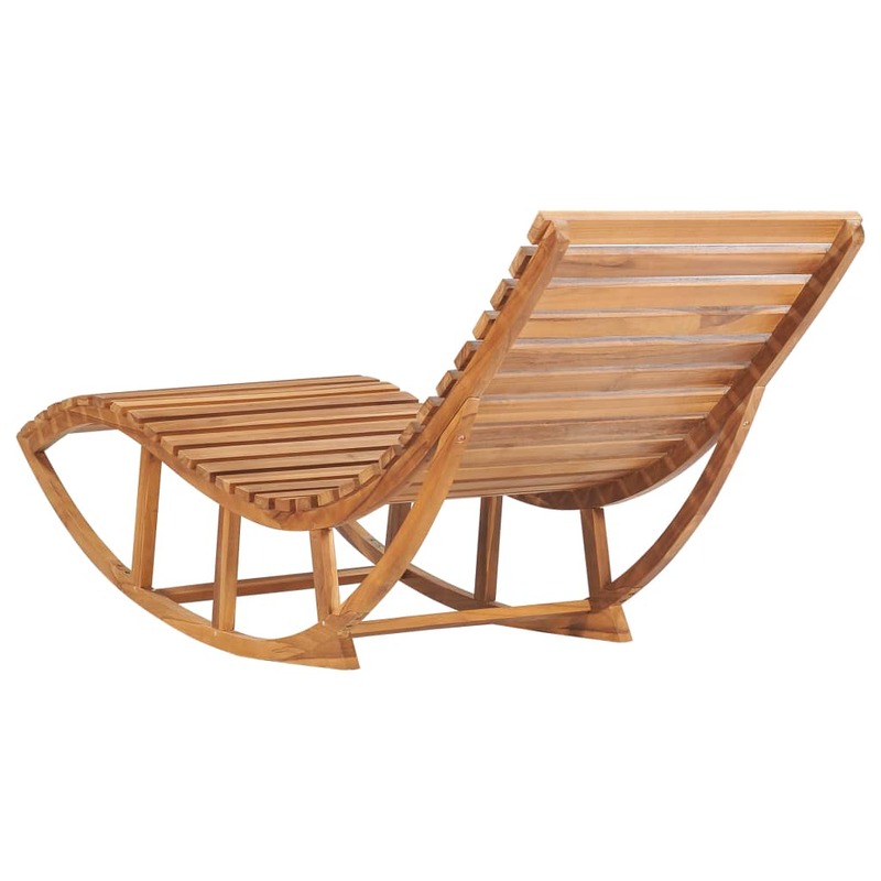 Chaise longue à bascule en bois de teck massif, fauteuil inclinable d'extérieur, mobilier de Patio, 60x180x73 cm