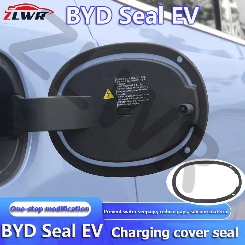 ZLWR BYD Seal EV penutup pelindung port pengisi daya mobil cincin silikon penutup pengisi daya cincin segel melindungi port pengisian