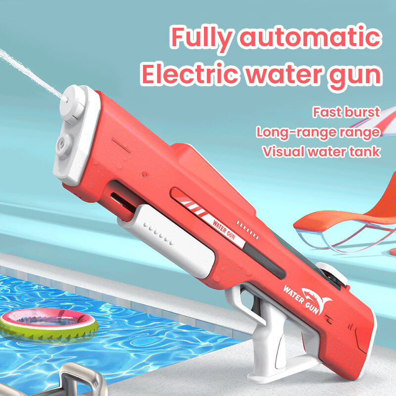 Adults Electric Water Gun Toy ，1000ML Powerful Automatic High Pressure Bursts Play， Summer Outdoor Swimming Pool Children's Gift
