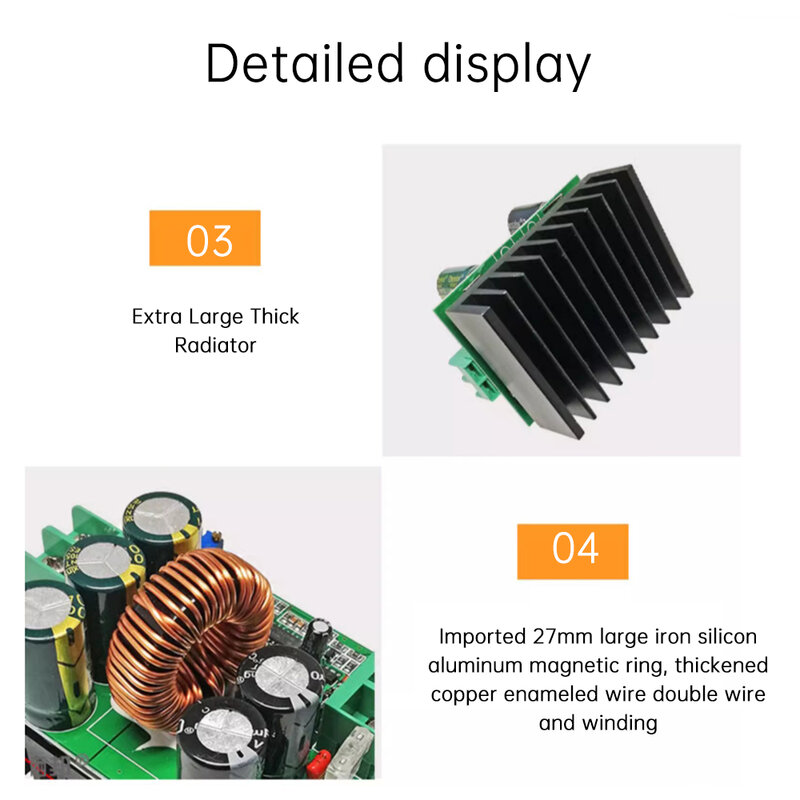 電源用の調整可能なDC-DCブースターモジュール,定電圧,電流,ステップアップ,スタビライザー,DC10-36V〜DC12-80V