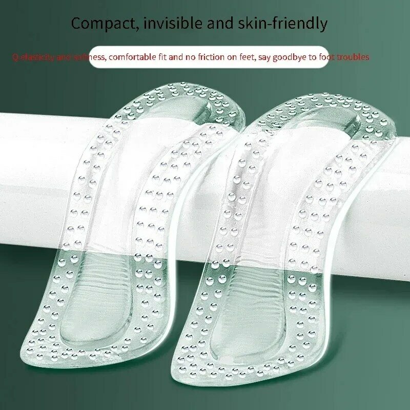 Protège-talons en gel antidérapant pour femme, coussinets en silicone pour talons hauts, produits de soins des pieds, l'offre elles intérieures à taille réglable, 1 paire