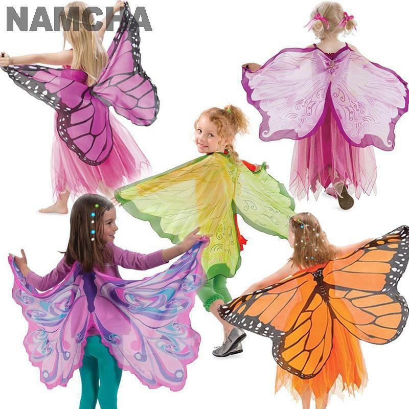 Детский костюм для косплея с крыльями бабочки, маска для моделирования, накидка с изображением ангела и эльфа, сценическое платье на Хэллоуин, одежда для представлений