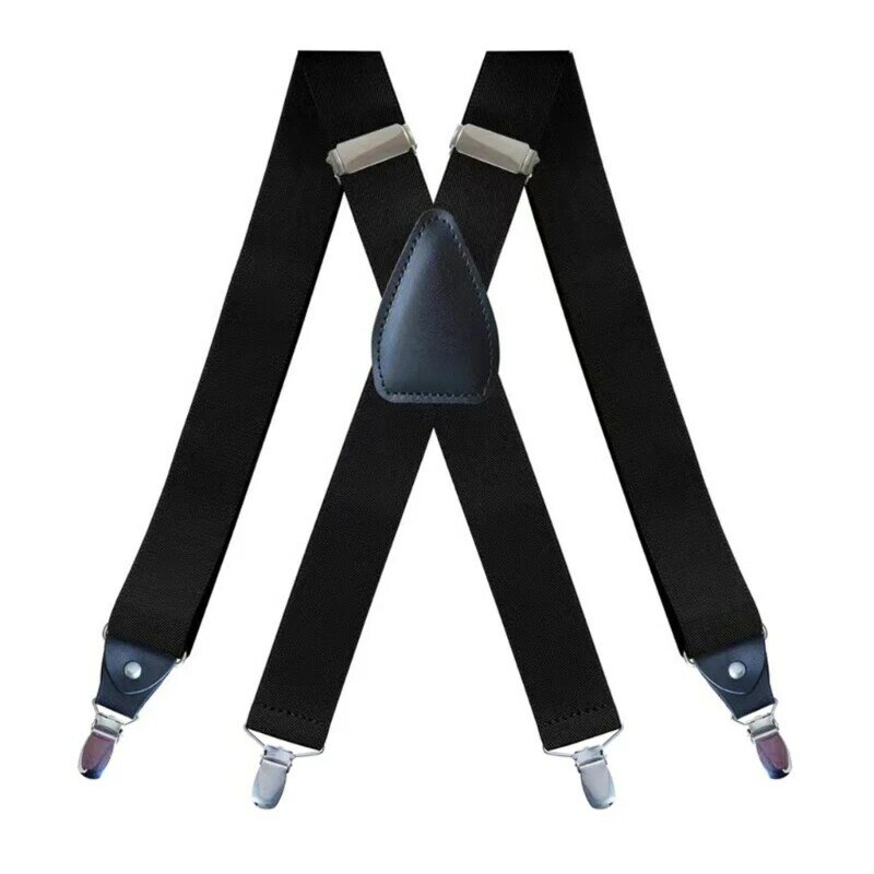 Подтяжки X-образной формы для мужчин и женщин, эластичные тяжелые прочные подтяжки с зажимом для брюк