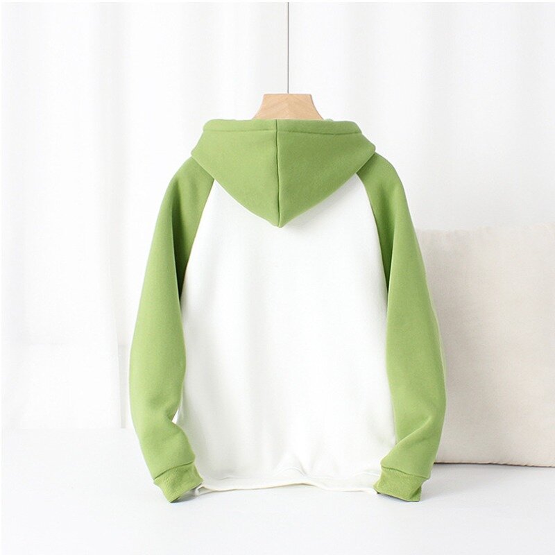 Autumn and Winter Fleece Solid Color Letter Printed Casual Hoodies Children's Boys Girls Long Sleeved Hooded Sweatshirt