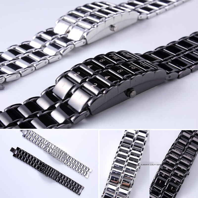 New Men's Binary LED Digital Quartz Wrist Watch Fashion Men's Watches Gift for Father's Day Male Boy Sport Creative Clock