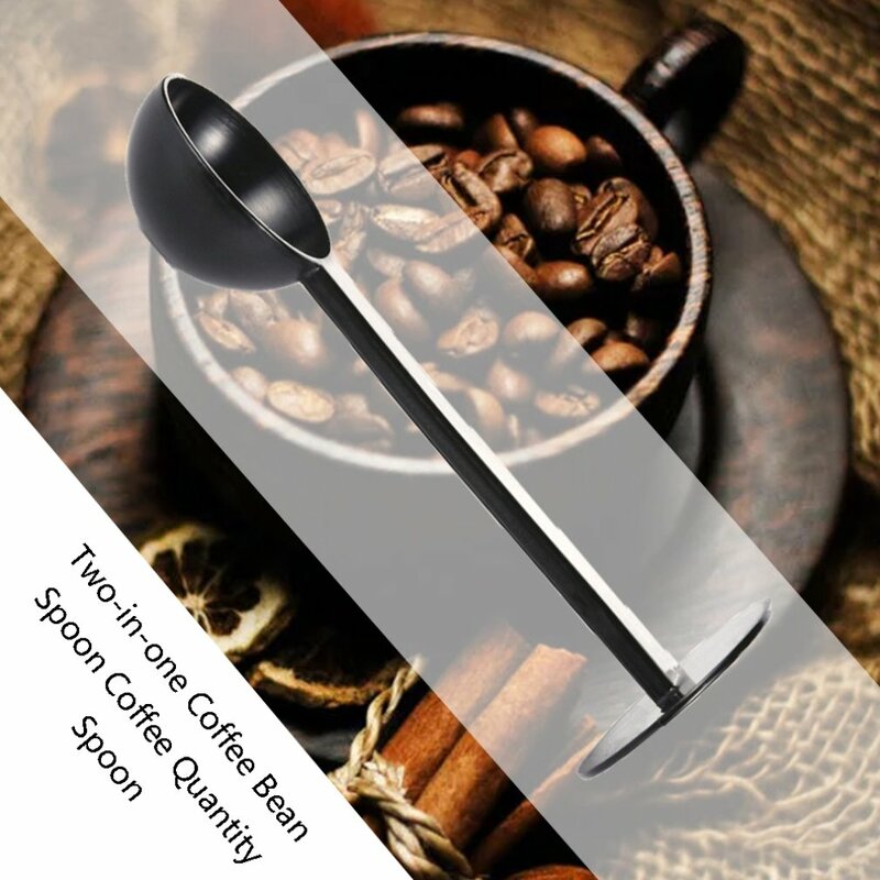 Alat ukur profesional, sendok teh biji kopi Espresso 2-in-1, alat dapur, sendok Tamper, teh, susu, kopi, bubuk