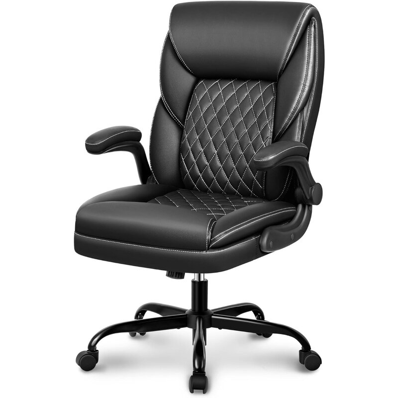 Офисное кресло, кожаное кресло руководителя, офисные стулья для дома, эргономичное компьютерное кресло с регулируемыми откидными подлокотниками