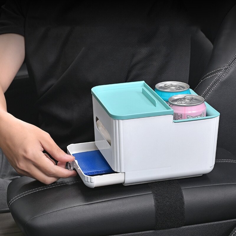 Universal Armrest Organizers Car Interior Accessories for Phone Tissue Cup Drink