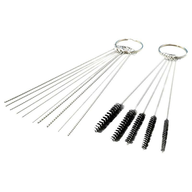 Carburetor Cleaning Kit Stainless Steel Carb Tip Cleaner With Box Hangable Pick Tool Kit Multifunctional Cleaning Wires Set For