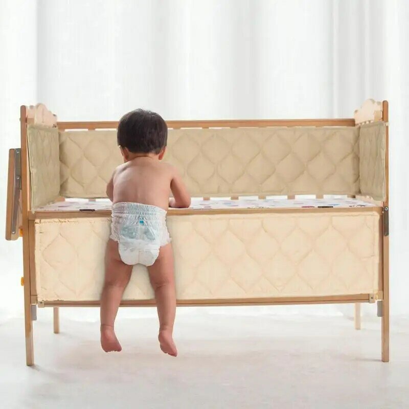 Rel tempat tidur balita, rel tempat tidur Anti mengejutkan untuk balita Set 4 rel tempat tidur bayi tahan lama untuk anak-anak tidur aman