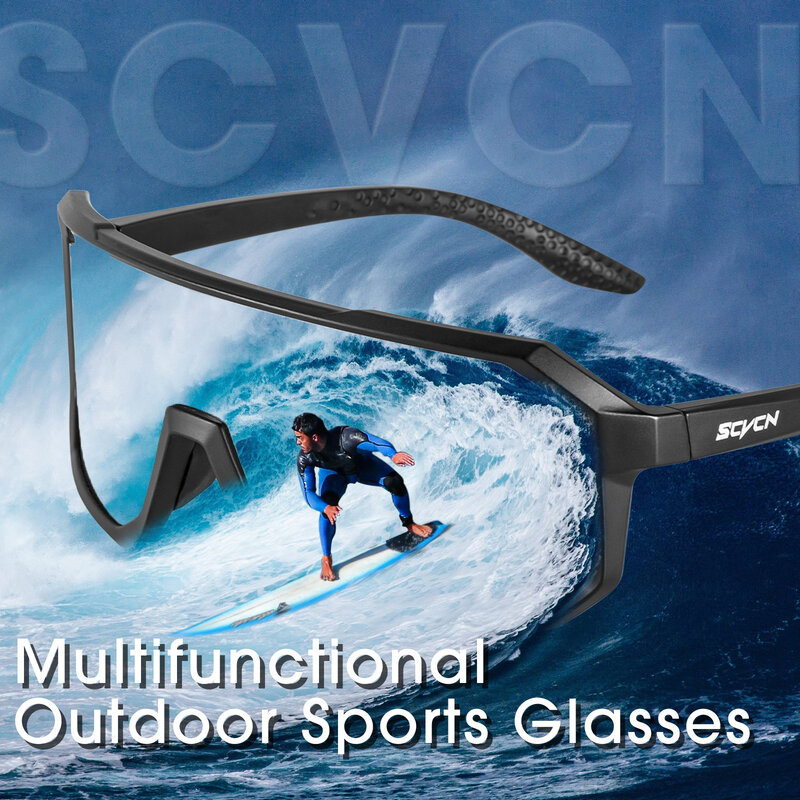 SCVCN Cycling Glasses Bike Sunglasses Men UV400 Eyewear Sports MTB Outdoor Goggles Bicycle Women Sunglasses Multi Color Riding